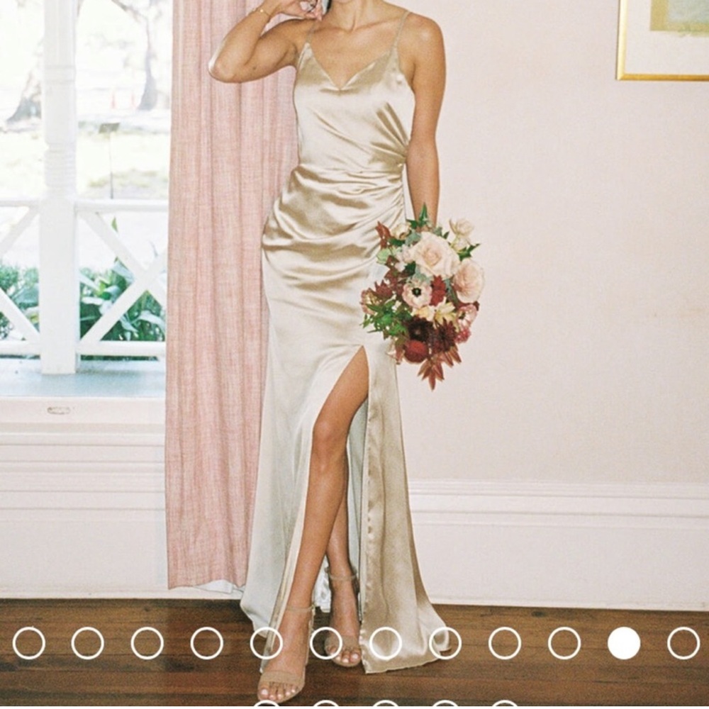 Revelry Rory Satin Dress - Size 4 Petite